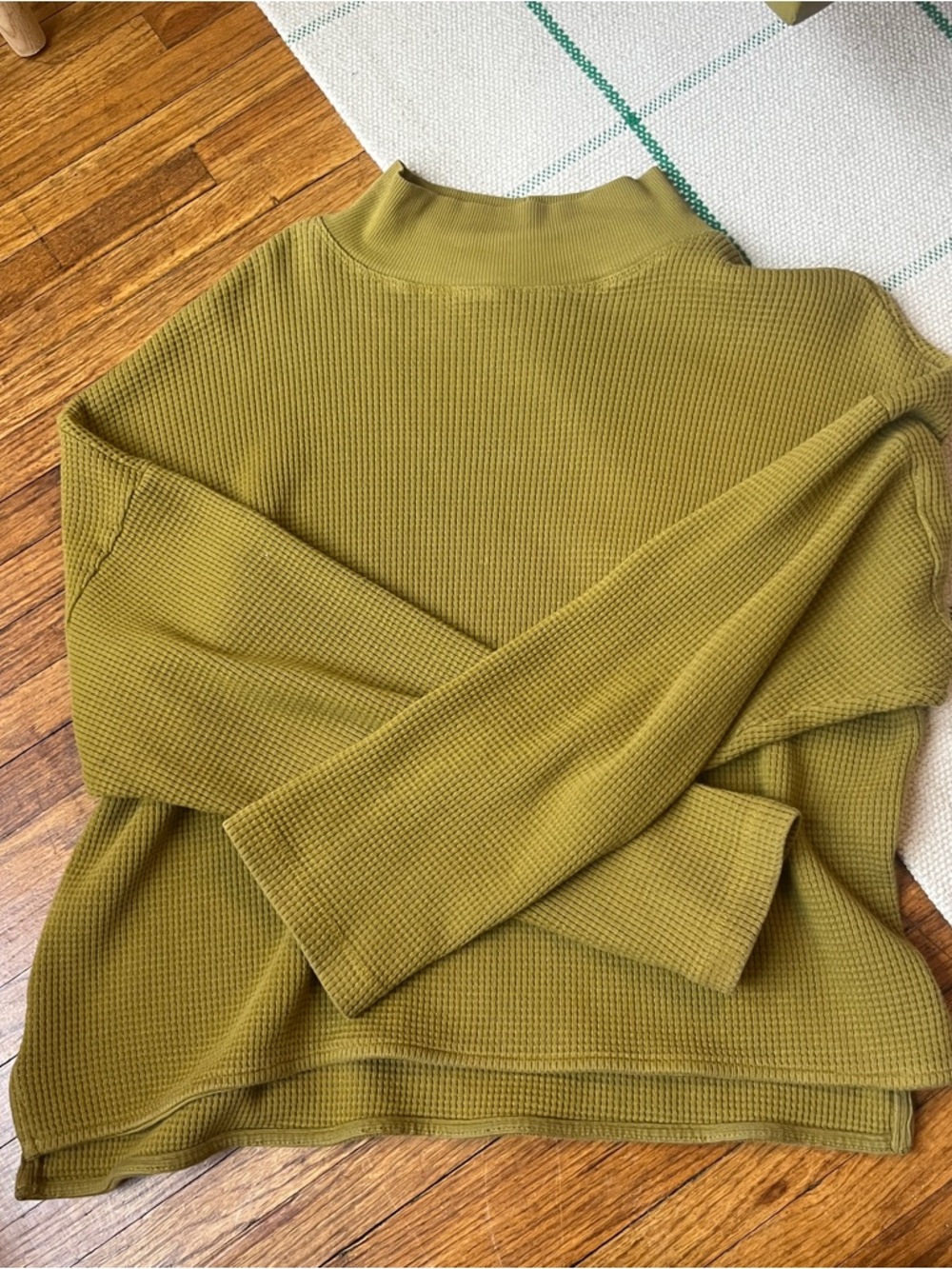 Back Beat Co Waffle Knit Mock Neck Thermal
